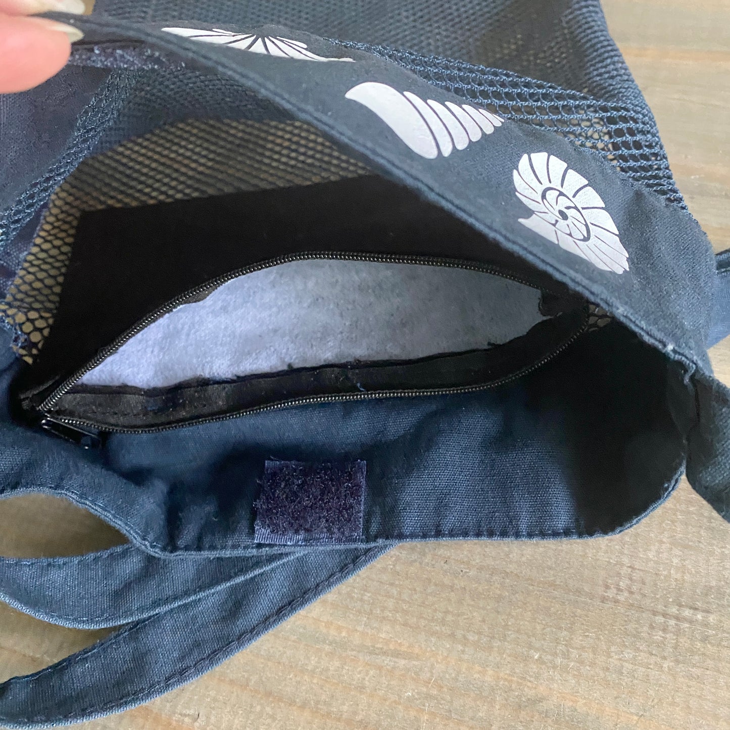 Navy Shell Bag, Beachcombing bag