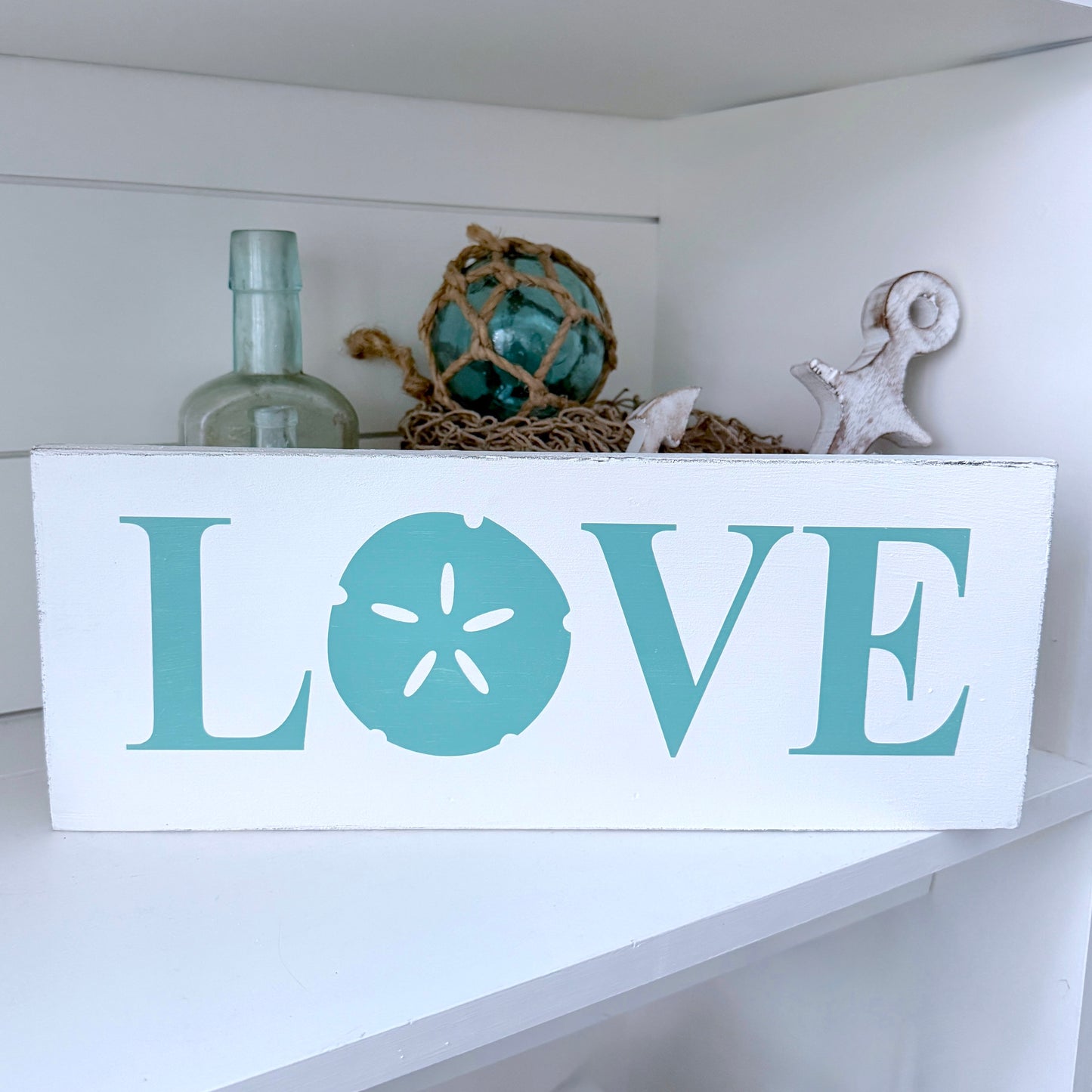 Sand Dollar Love Sign Coastal home decor and inspiration for the beach lover, gifts from Anchoredsouldesigns