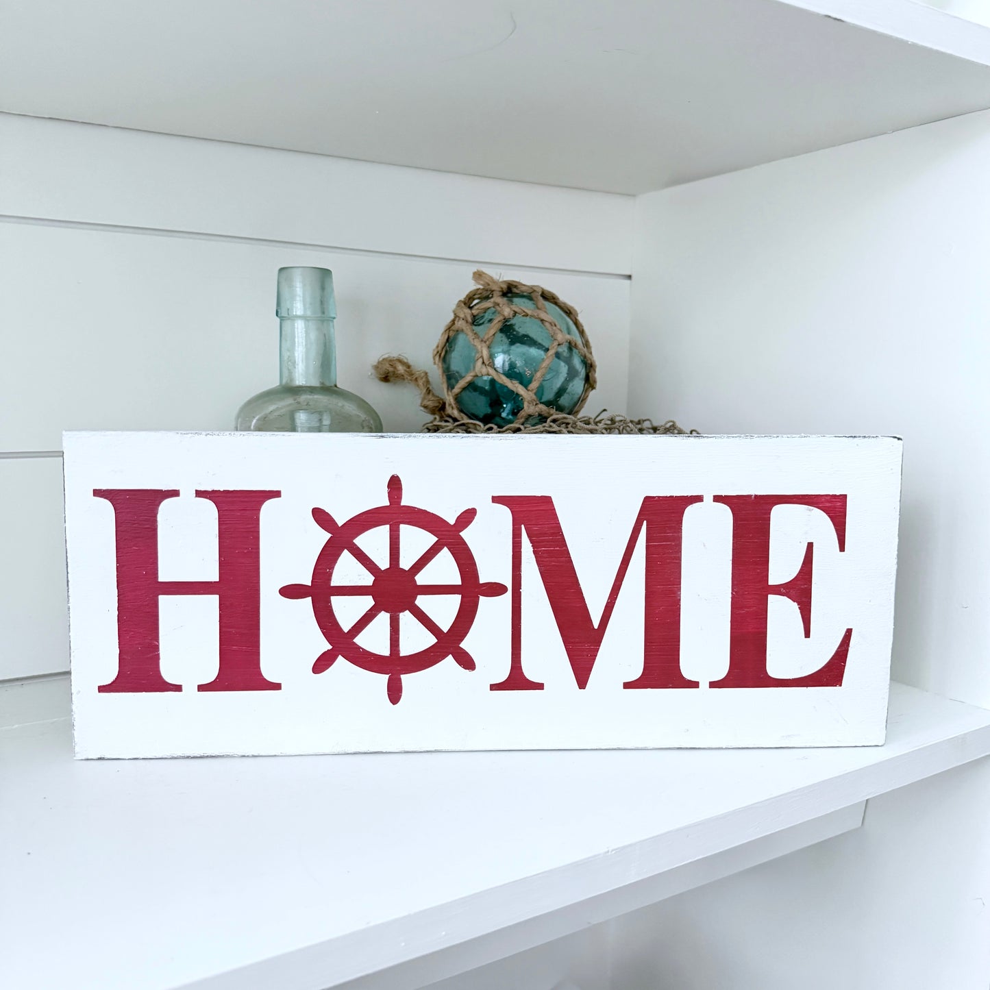 Ship Wheel Home Sign Coastal home decor and inspiration for the beach lover, gifts from Anchoredsouldesigns