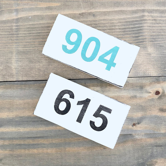 Mini Area Code Sign Coastal home decor and inspiration for the beach lover, gifts from Anchoredsouldesigns