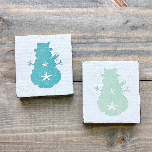 Sand Dollar Snowman Sign Coastal home decor and inspiration for the beach lover, gifts from Anchoredsouldesigns