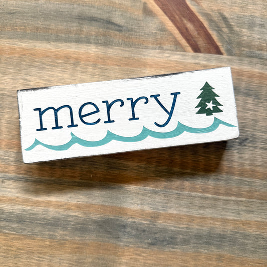 Merry Coastal Christmas Tree sign- LIMITED EDITION, one-of-a-kind