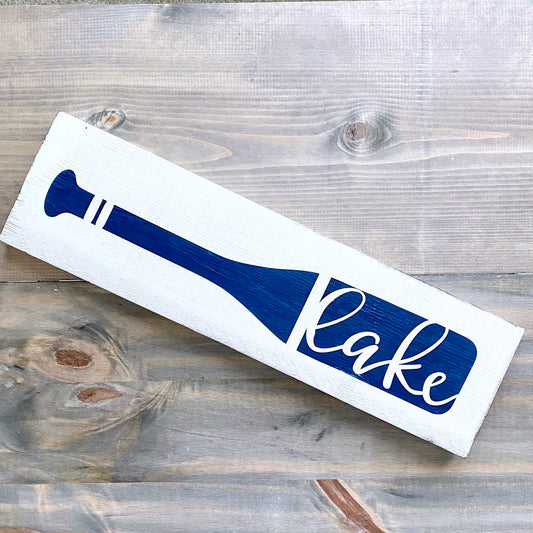 Lake Boat Oar Sign Coastal home decor and inspiration for the beach lover, gifts from Anchoredsouldesigns