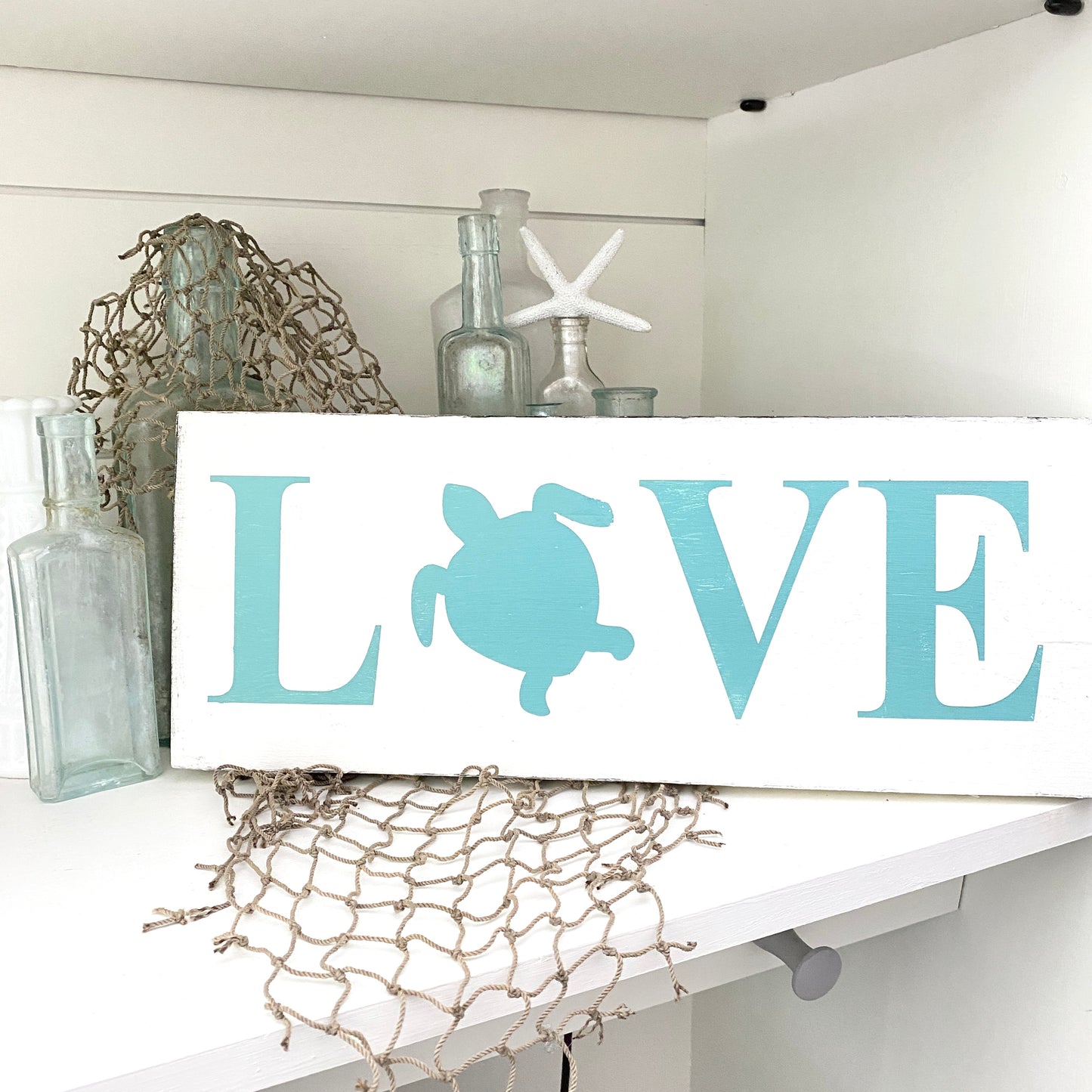Sea Turtle Love Sign Coastal home decor and inspiration for the beach lover, gifts from Anchoredsouldesigns