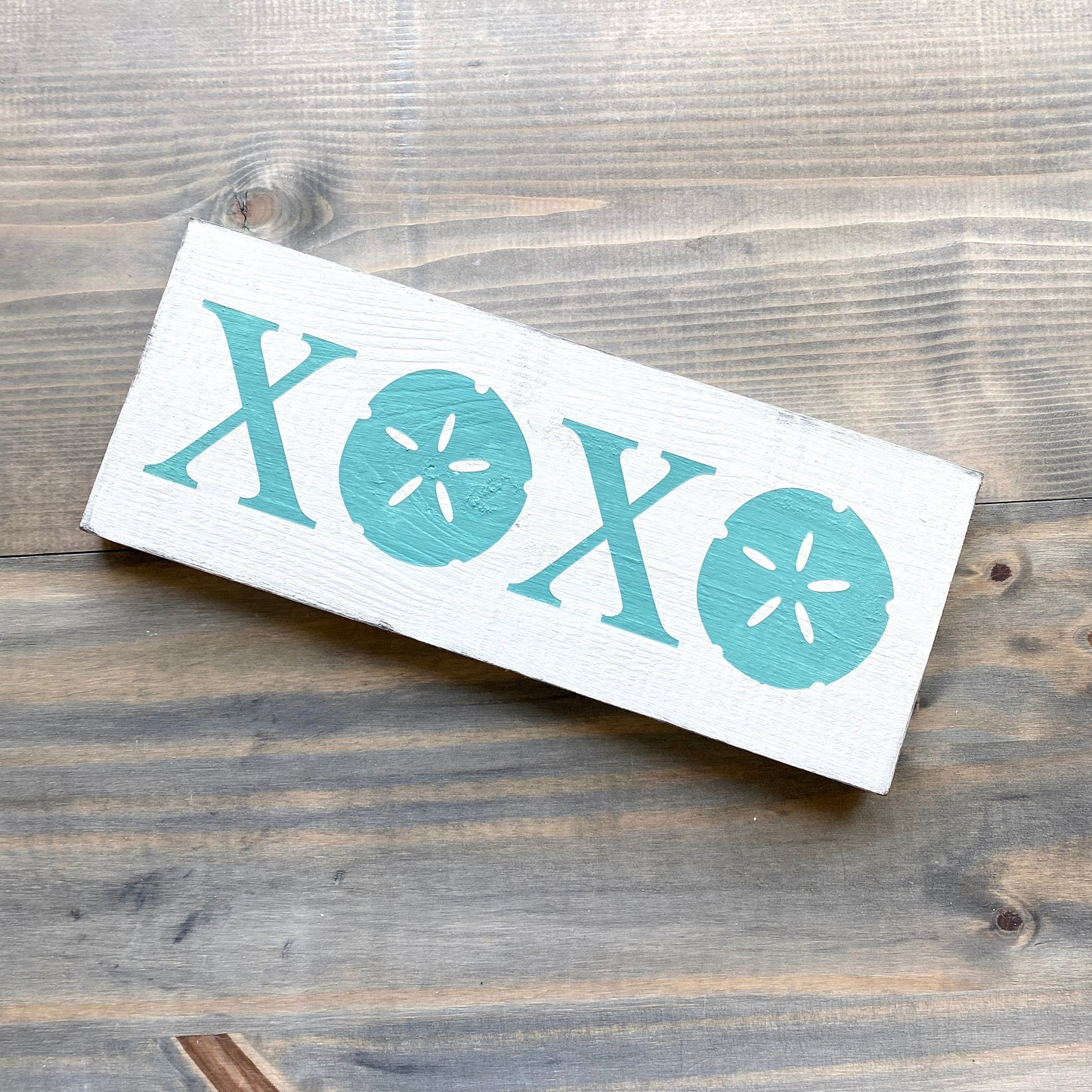 Sand Dollar XOXO Sign Coastal home decor and inspiration for the beach lover, gifts from Anchoredsouldesigns