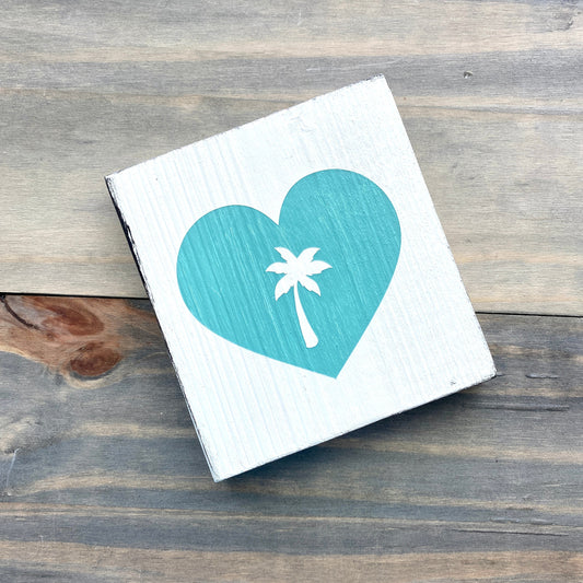 Palm Tree Heart Sign