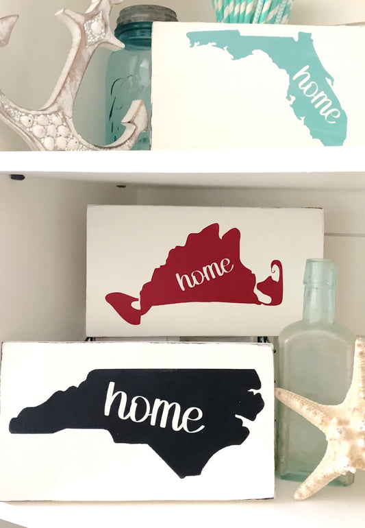 Where do my beachy friends live? Coastal home decor state and island signs
