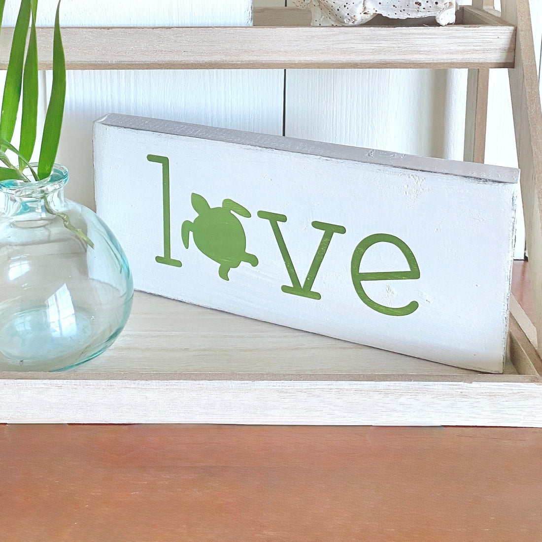 Sea turtle sign, coastal decor that gives back