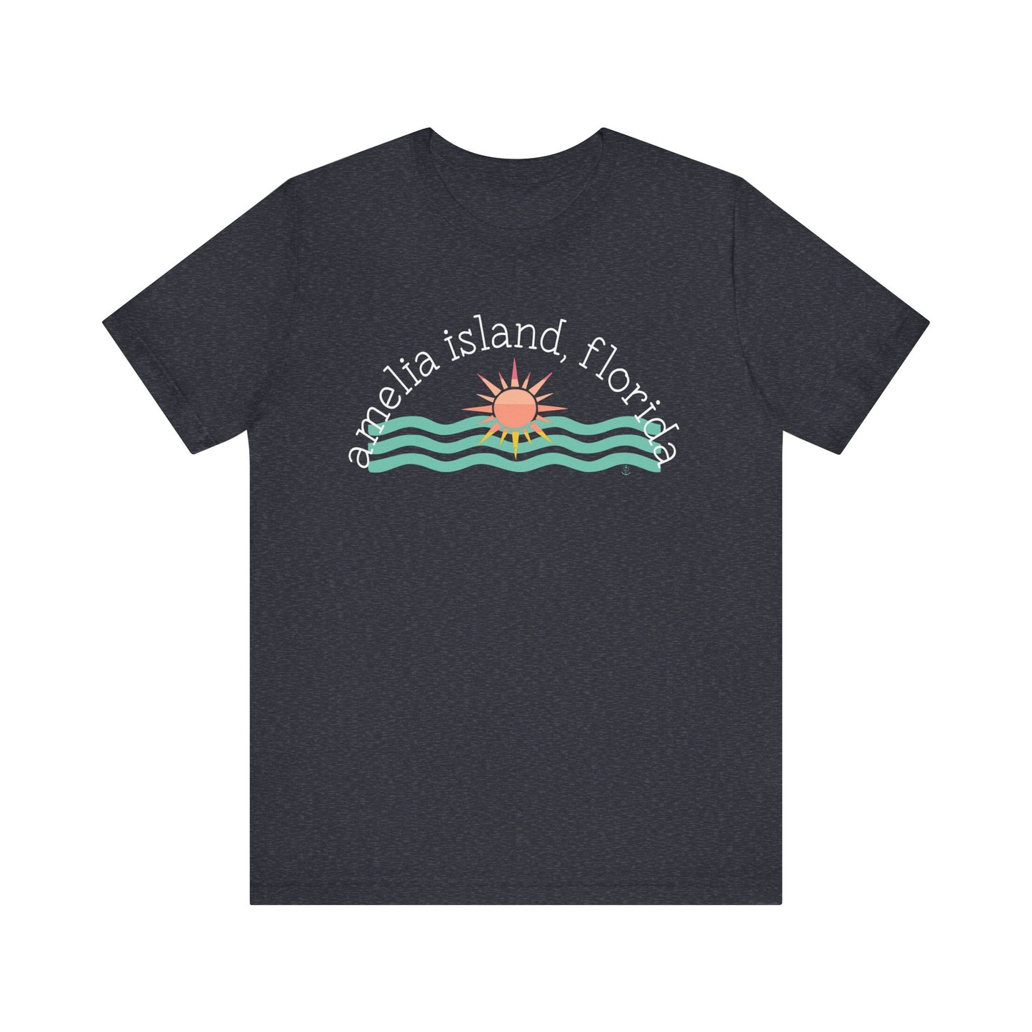 Amelia Island, Florida Tshirt- Heather Navy, beach girl tshirt, Island Girl Tshirt
