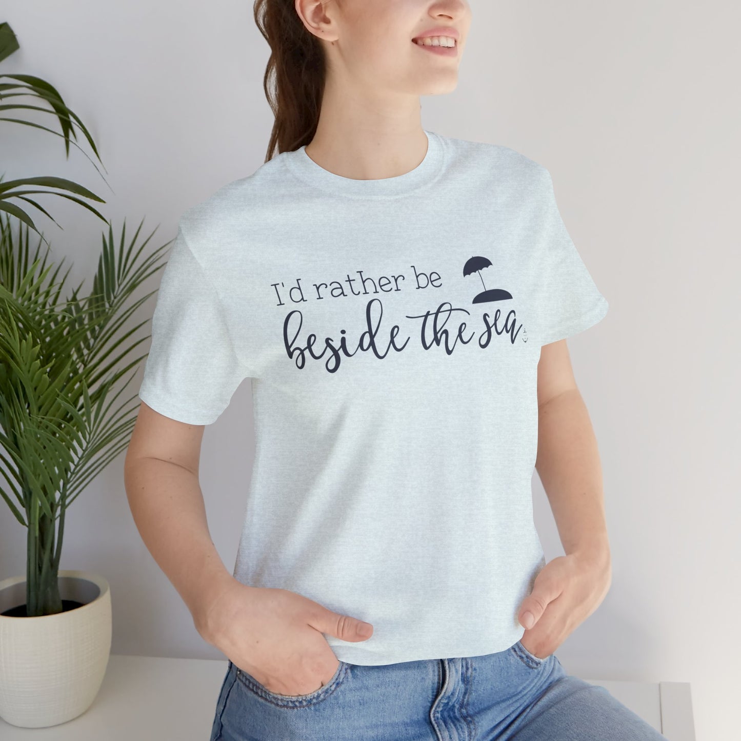 I'd rather be beside the sea t-shirt, beachaholic tee, beach shirts for women, summer shirt, cruise trip shirt, vacation shirt, beach tee