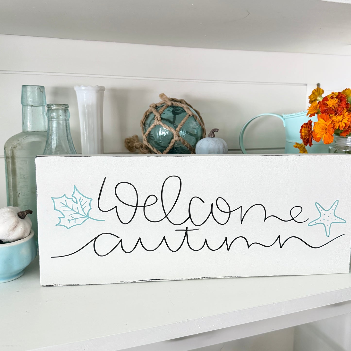 Welcome Autumn Beachy sign- LIMITED EDITION