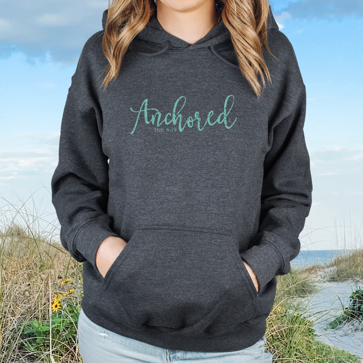 Anchored Hoodie, Anchored Soul Gear, Hebrews 6:19, We have this hope, Unisex Hooded Sweatshirt, Anchor Hoodie, Beach Sweatshirt