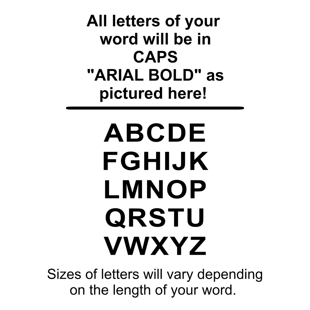 Font description for this sign
