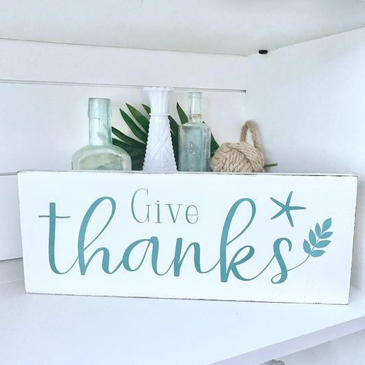 Give Thanks Starfish Sign