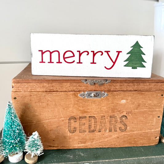 Merry Christmas Tree sign- LIMITED EDITION, one-of-a-kind