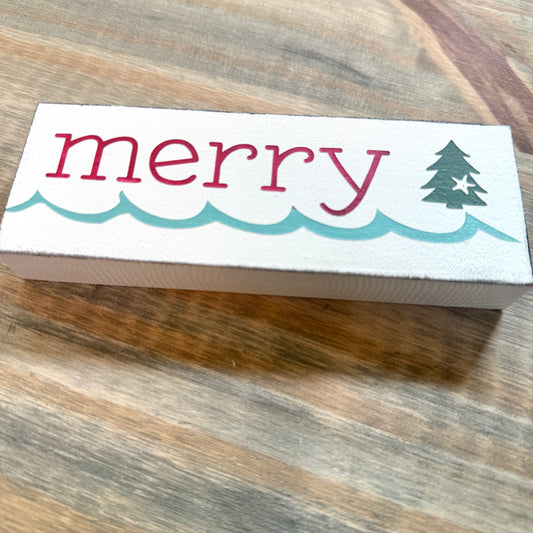 Merry Coastal Christmas Tree sign- LIMITED EDITION, one-of-a-kind