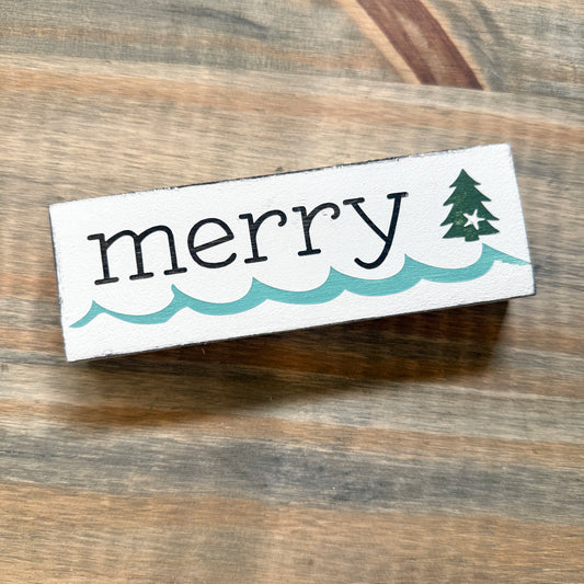 Merry Coastal Christmas Tree sign- LIMITED EDITION, one-of-a-kind