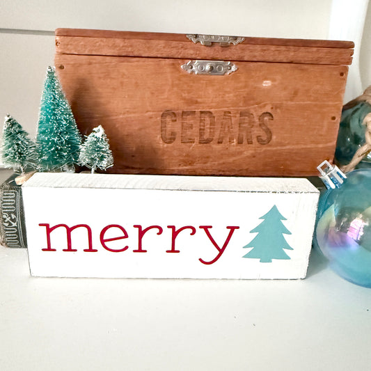 Merry Christmas Tree sign- LIMITED EDITION, one-of-a-kind
