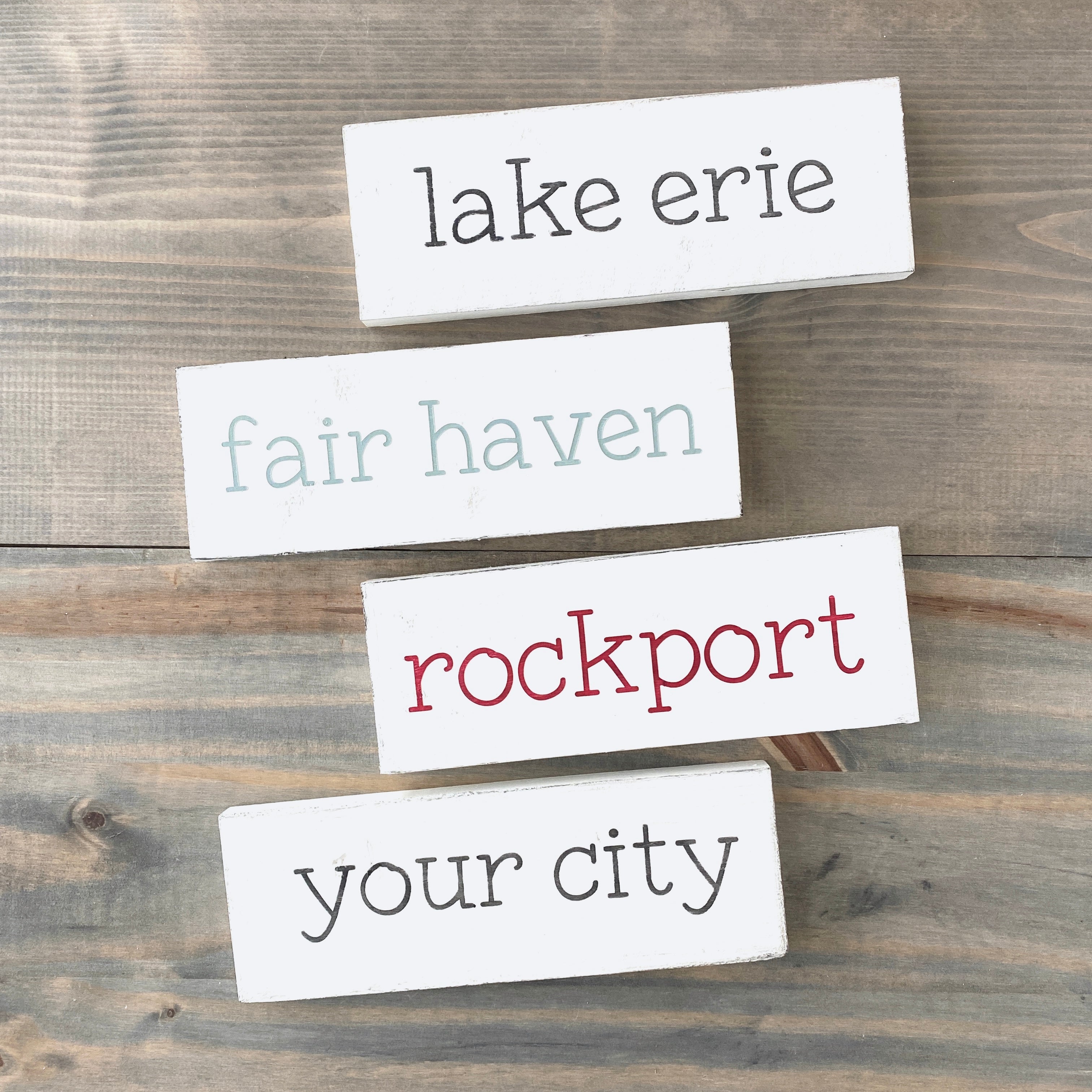 Small Location Word Sign – Anchored Soul Designs