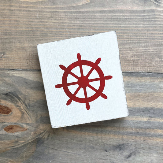 Ship Wheel Sign