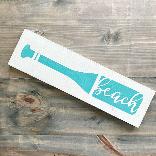 Beach Boat Oar Sign