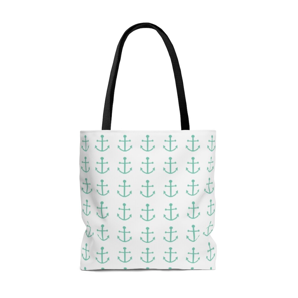 Beach Girl Tote Bag with Anchors