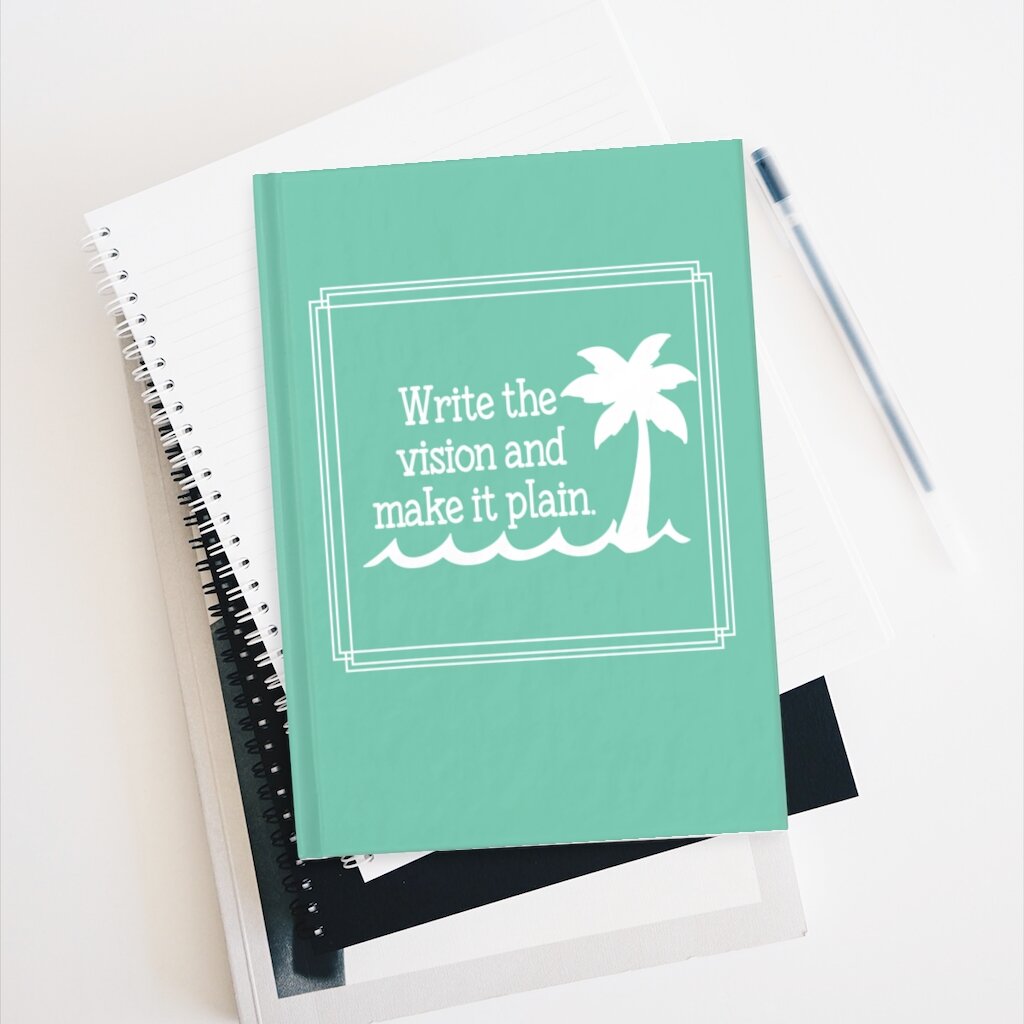 Aqua Beach Inspired Hardcover Journal