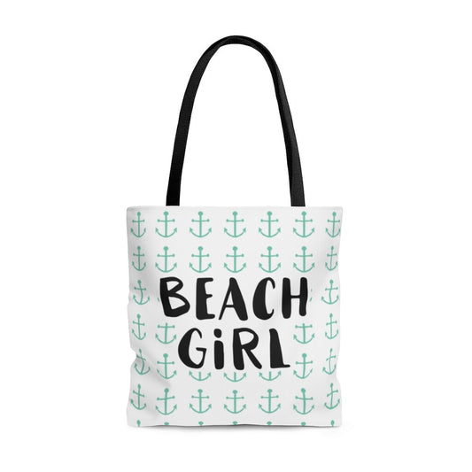 Beach Girl Tote Bag with Anchors