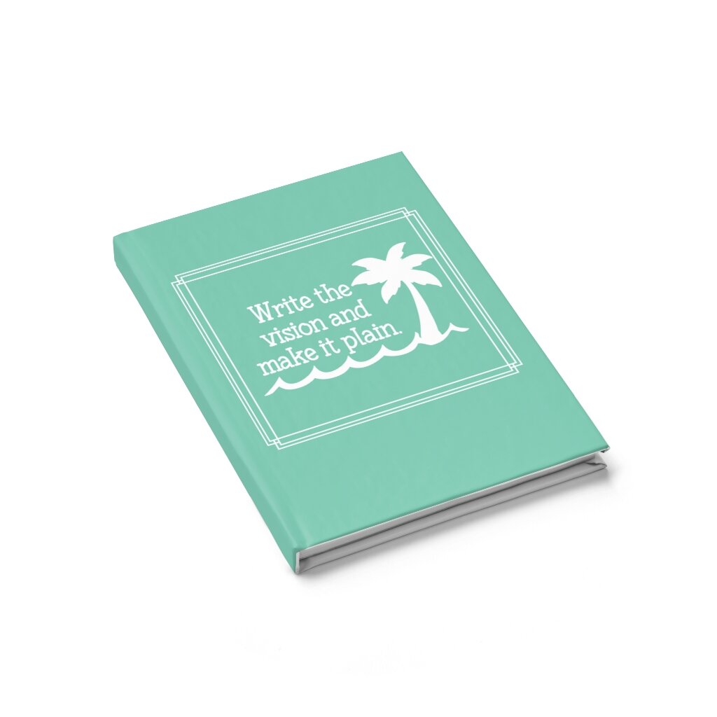 Aqua Beach Inspired Hardcover Journal