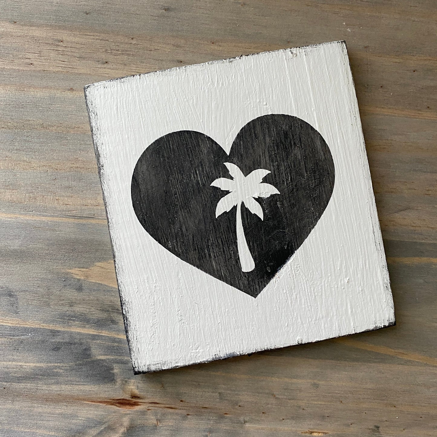 Palm Tree Heart Sign