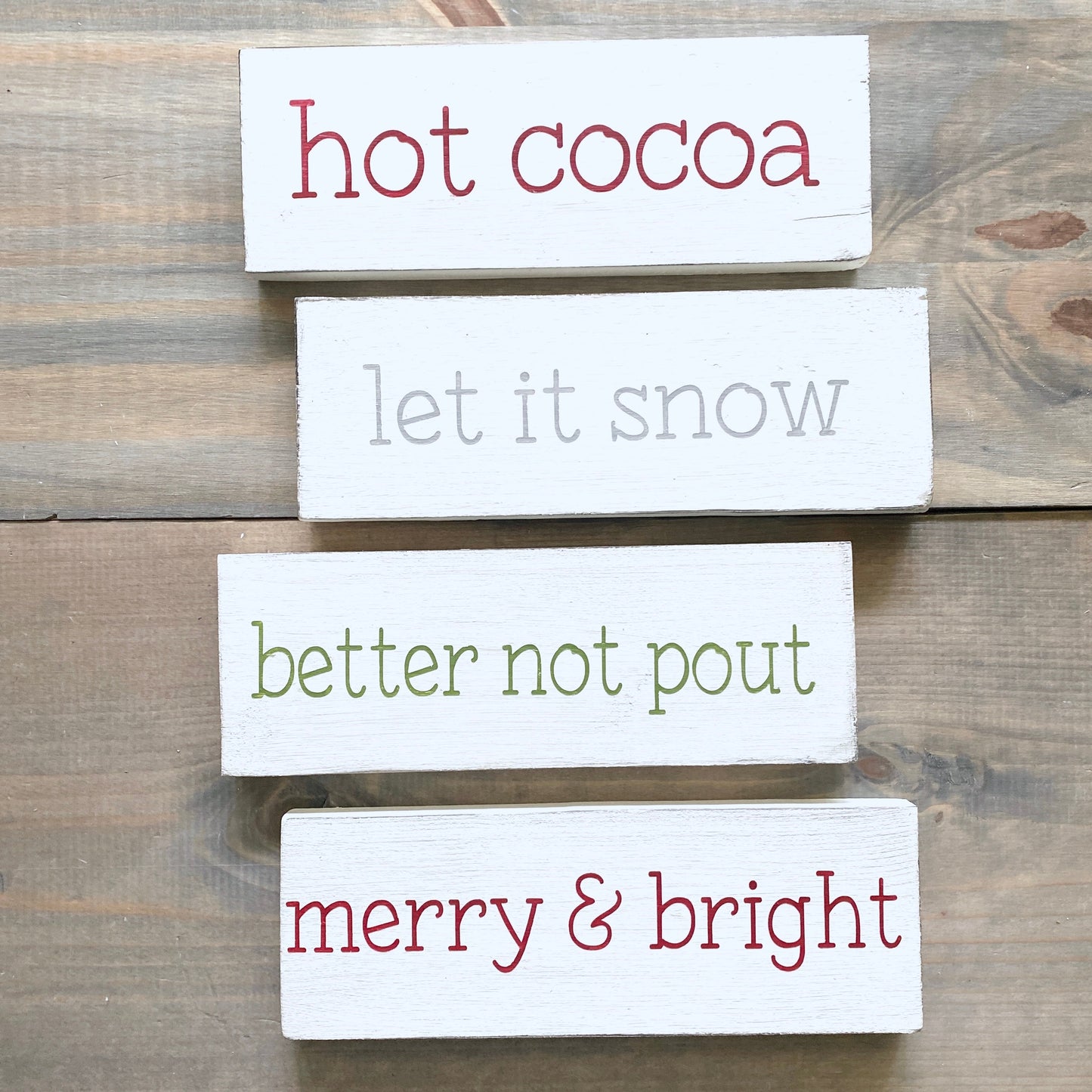 Custom christmas quote signs, holiday decor modern cottage farmhouse vintage store boutique wholesale decor