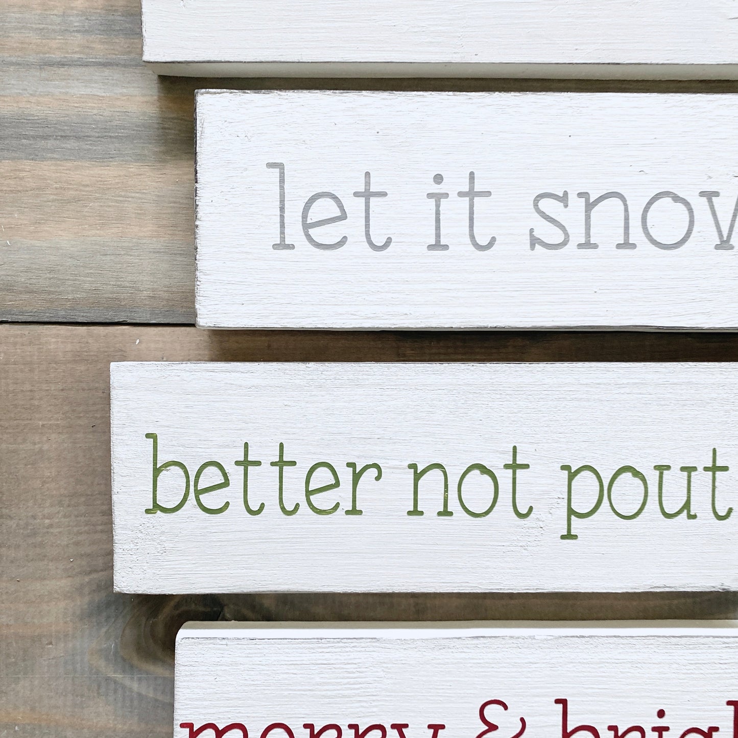 Custom christmas quote signs, holiday decor modern cottage farmhouse vintage store boutique wholesale decor