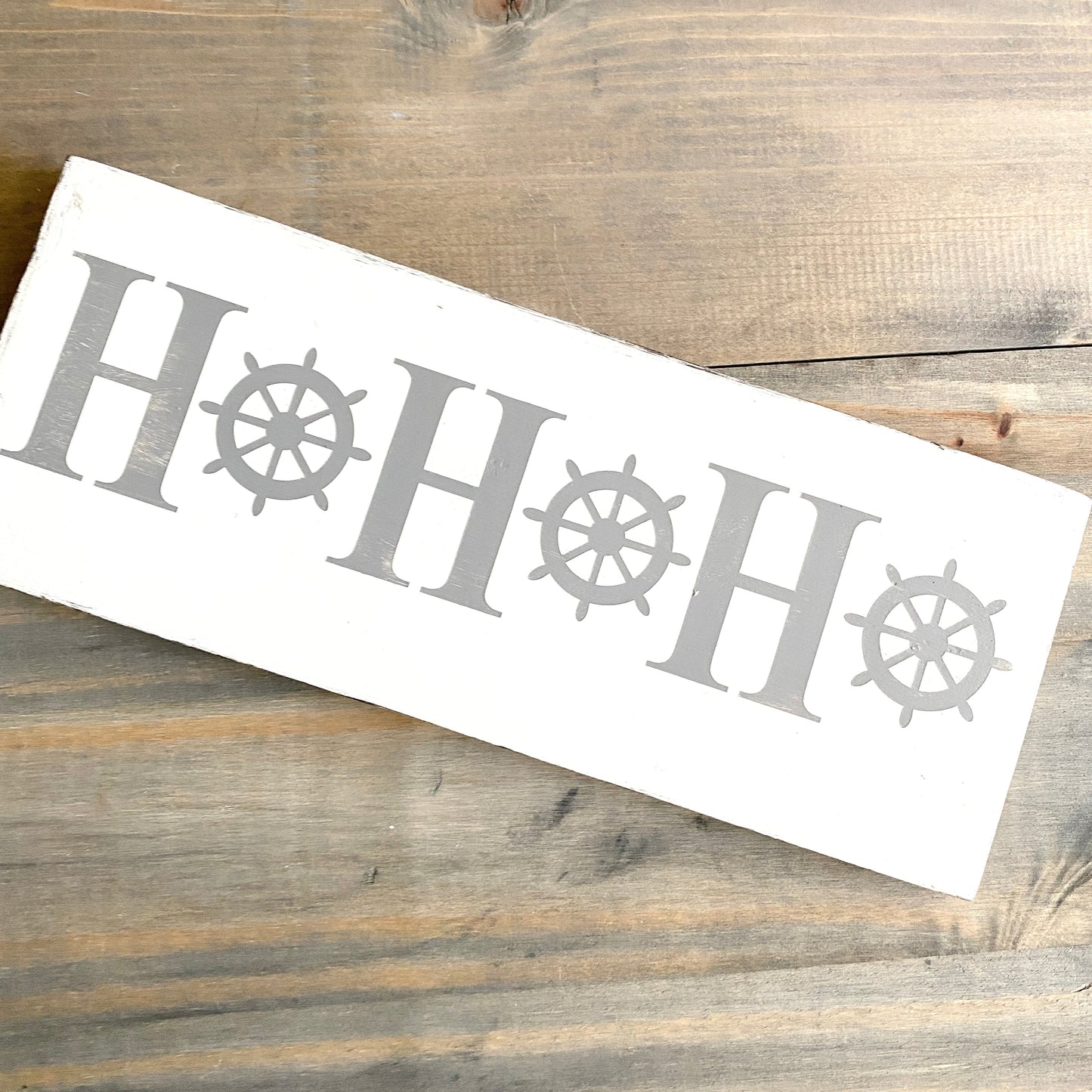 Ho Ho Ho Ship Wheel Sign
