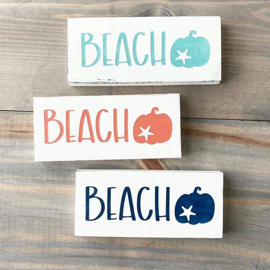 Beach Pumpkin Sign