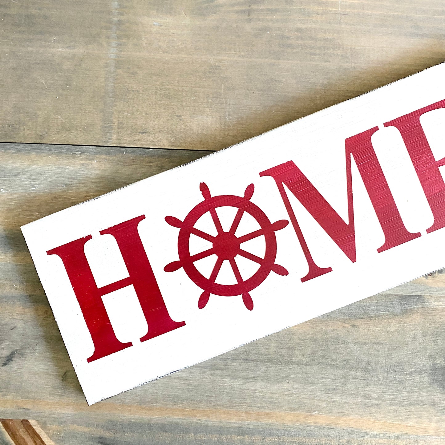 Ship Wheel Home Sign