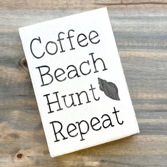 Coffee Beach Hunt Sea Shells Repeat