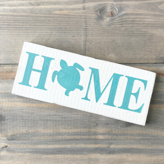 Sea Turtle Home Wooden Sign