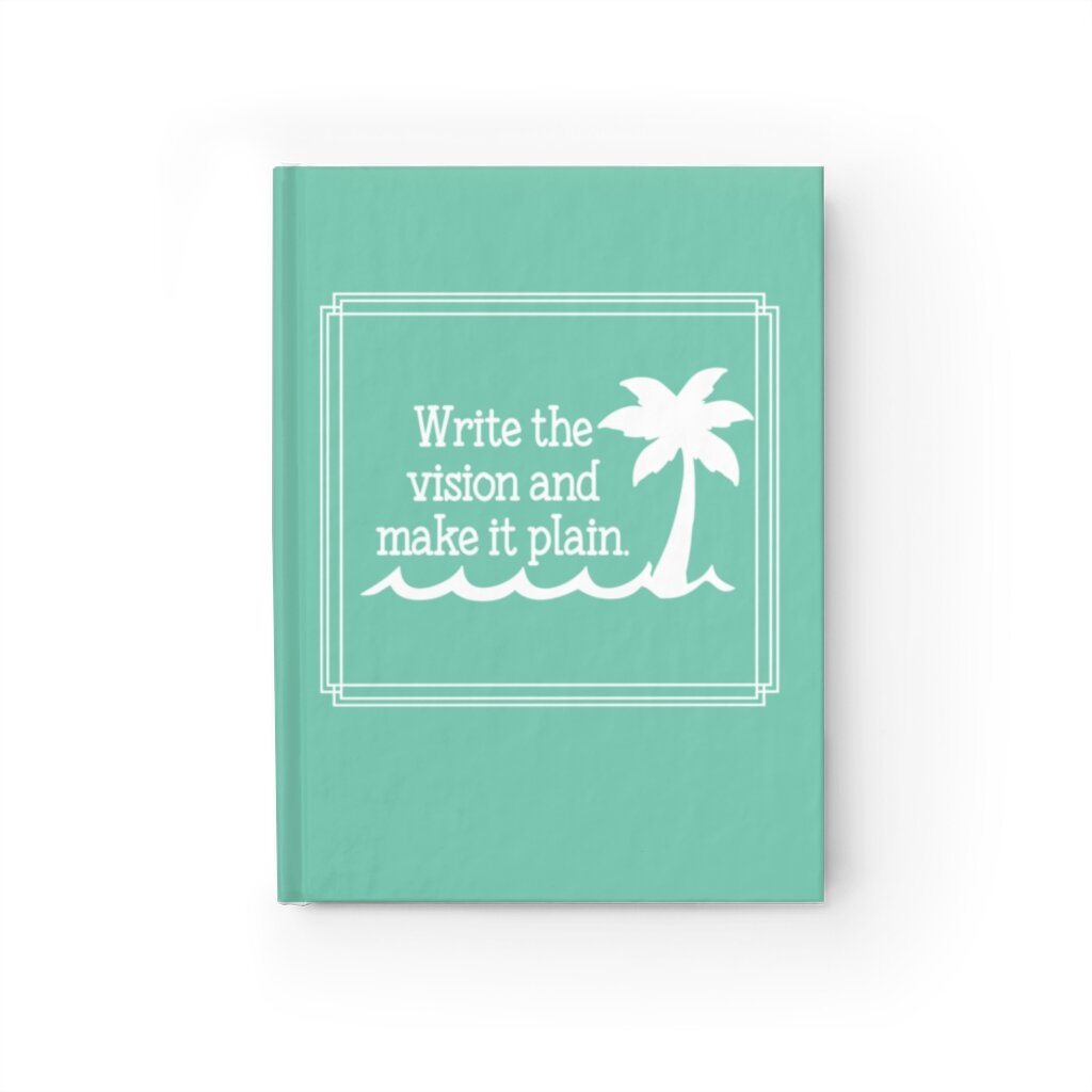 Aqua Beach Inspired Hardcover Journal